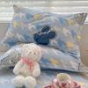Un Par de Fundas de Almohada de Algodón Puro, Fundas de Almohada de Algodón Puro para el Hogar de Niños Cubierta Protectora para Almohada Individual 48cmx74cm Doble