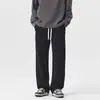 Pantalones de chándal pesados nuevos para hombre, marca moderna, diseño casual perezoso con sentido de las líneas, corte holgado, pantalones deportivos rectos versátiles