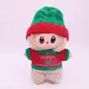 (Solo Ropa de Muñeca) Ropa para Muñeca de 12 Piezas para las Fiestas Navideñas, Sombrero para Muñeca de Peluche, Colgante, Conjunto de Suéter para Muñeca, Bolsa