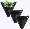 Vaso de Flores de Parede Bolsa Suspensa Triangular Varanda Exterior Bolsa Suspensa Preta Interior Saco de Plantio para Plantas em Vasos
