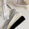 Calcetines Largos Lisos de Punto Transpirables Simples para Mujer de Primavera y Verano, Adelgazantes y Versátiles, Estilo Japonés