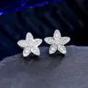 Joyería de Venta Caliente Transfronteriza, Pendientes Redondos Incrustados con Diamantes, Pendientes de Circonita de Moda Europeos y Americanos para Mujer, Venta al por Mayor de Joyería, Completamente Diamantados