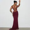 Vestido Largo de Verano 2026 de Amazon, Estilo Nuevo, Elegante, Color Sólido, Sin Mangas, Tipo Tubo, con Tirantes y Ajustado, Espalda Descubierta