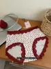 Calcinha Feminina Plus Size Vermelha em Malha Canelada Estampada para o Ano de Nascimento, Exclusivamente para Novas Vendas Transfronteiriças