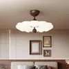 Luminária de teto em formato de nuvem, proteção ocular de espectro total, estilo vintage francês, adequada para quarto principal, sala de estar estilo creme, escritório e quarto de criança, feita de ferro