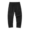 Pantalones de pierna recta de seda helada para hombre de verano, modernos, ligeros, fluidos, casuales, deportivos, de moda, de pierna ancha, largos