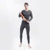Traje de ropa interior térmica de terciopelo dorado para hombre con forro polar engrosado otoño e invierno cuello redondo para mediana edad y ancianos ropa de otoño pantalones largos mujer