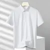 Secado rápido/Sin costurasCamisa polo sin costuras para parejas jóvenes y de mediana edad, alta elasticidad, resistente a las arrugas, camiseta de manga corta, nuevo modelo de verano 2026