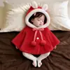 Capa a Prueba de Viento para Bebé para Salir Piel Sintética de Conejo Estilo Grueso Otoño/Invierno para Niños Pequeños Niñas Capa de Invierno para Bebé Niño Pequeño Niños Abrigo Capa