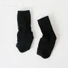 Calcetines de Algodón Clase A para Niños y Niñas de Primavera y Otoño, Calcetines de Caña Media de Color Sólido, Calcetines Holgados para Bebé
