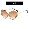 Gafas de sol irregulares con incrustaciones de diamantes 2024 nuevas gafas de sol para mujer cara grande que adelgazan las gafas de sol anti-ultravioleta forma cóncava