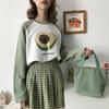 Yiyu/Chic Japonés y Coreano Versátil Estilo Preppy Colorido Bolso Pequeño Bolso de Mano para Cosméticos Bolsa de Almuerzo de Pana