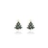 Pendientes de árbol de Navidad con estrellas de diamantes navideños de Europa y Estados Unidos, pequeños y exquisitos pendientes de temperamento de diseño fresco transfronterizo