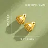 Acessórios para Joias DIY Banhados a Ouro Estilo Chinês Pingente de Contas com Furo Vertical Colar Pulseira Acessórios Banhados a Ouro Atacado