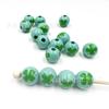 Nuevas cuentas redondas de loto de 16 mm para niños, DIY, trébol de cuatro hojas de la suerte, cuentas de madera de colores, cuentas de madera decorativas, accesorios para joyería