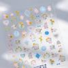 Adesivo de Unha Anaglifo 5D Ferro Mágico TS-4003 Coelho Osmanthus Pro Fosco Fino Adesivo Tridimensional para Nail Art