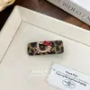 Pinza para el pelo de gato con estampado de leopardo retro, linda, con diamantes de imitación, clip lateral de tela de moda dulce, clip para flequillo, accesorio para el pelo, tocado