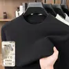 Suéter de alta gama para hombre, cuello redondo, mezcla de lana antibacteriana de 10 A, engrosado para otoño e invierno, tejido trenzado, casual y cálido