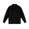 Camisa Polo Simple Retro Americana para Hombre Primavera Otoño Holgada Talla Grande Casual Texturizada Sudadera de Manga Larga Solapa Jersey