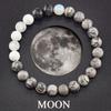 Serie Planeta Transfronterizo Pulsera de Piedra Natural Pulsera de los Ocho Planetas Cadena Elástica Joyería con Cuentas Accesorios de Regalo