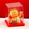 Agite o som de ornaments de gato da sorte de cabeça balançante de 2 polegadas com energia solar mais vendidos, decoração de interior de carro, artesanato, presentes