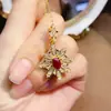 Venta al por mayor de fábrica Popular Colgante de Rubí Natural Plata S925 Incrustado Piedra Principal 5*7 Joyería de Lujo Venta Directa de Fábrica
