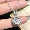 Nova high-grade 2 quilates imitação moissanite colar de ouro branco clavícula cadeia oito corações oito flechas zircão pingente de jóias