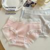 Ropa Interior Bacteriostática 7A para Mujer de Algodón Cómoda Estilo Coreano para Estudiante Estilo Japonés para Niña de Algodón de Cintura Media Suave Agradable a la Piel Viaje