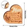 Mz1021-1031 Adornos de Bloques de Construcción en Forma de Corazón para el Día de la Madre Transfronterizos Regalos Navideños de Madera Decoración del Hogar Exhibición de Mesa