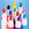 Marcadores Acrílicos Huilin Transfronterizos de 12 Colores para Dibujos Infantiles, No Corren, Bolígrafos de Colores Gouache Artísticos Apilables para Pintar