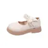 Zapatos de Cuero para Niñas Suela Suave Zapatos de Princesa Estilo Primavera/Otoño 2026 Zapato Individual Infantil con Lazo de Perla Zapatos para Actuaciones Escolares de Estudiantes