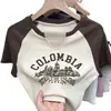 Puro Deseo Único Retro Chic Americano Estilo Hong Kong Dulce Chica Picante Diseño de Top Corto Camiseta de Manga Corta de Nicho para Mujeres en Verano