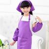 Avental Infantil Pintura Roupas Jardim de Infância Gouache Arte Smock de Cozinha Logo Personalizado Impresso Mangas Chapéu de Chefe