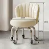 Banqueta Giratória Doméstica com Encosto, Banqueta Pequena com Rodas, Banqueta Baixa, Banqueta Redonda, Banqueta de Preenchimento de Costura, Banqueta Móvel, Banqueta de Aprendizagem Infantil
