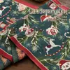 Camino de mesa impreso transfronterizo con borlas verdes de jacquard, mantel engrosado, bandera de mesa de comedor, mantel individual doméstico, tira larga, camino de mesa estilo retro