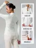 Chaqueta de Yoga para Mujer Personalizada de Secado Rápido con Cuello Alto y Manga Larga, Adelgazante, Transpirable, con Cremallera, Deportiva, para Fitness, Outdoor, Nueva Llegada Otoño/Invierno