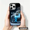 Capa de Celular Ins Japonesa Coreana Tendência Azul Brilhante Supercarro Close-up para iPhone 18 Pro Personalidade Criativa Cobertura Total Vidro Capa Dura