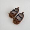 Sapatos Infantis 2026 Modelos Primavera e Outono para Bebês e Crianças Pequenas, Sapatos de Caminhada com Solado Macio para Meninas, Sapatos com Laço Estampa de Leopardo Bico Redondo