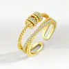 Nuevo producto transfronterizo: Anillo giratorio para mujer, diseño de nicho, anillo giratorio moderno y único, estilo minimalista de moda, lujo ligero