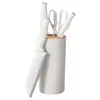 Utensílios de Cozinha de Aço Inoxidável Conjunto de Cinco Peças para Cozinha Combinação de Cozinha Faca de Frutas Faca do Chef Faca de Cozinha Conjunto de Tesouras para Alimentos Complementares Infantis