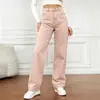 Aliexpress Transfronterizo Exportación Europea y Americana Amazon Wish Aliexpress Verano Casual Jeans de Pierna Ancha de Cintura Alta para Mujer