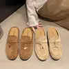 Zapatillas Planas de Persona Perezosa de Otoño Estilo Nuevo Retro 2026 Estilo Antiguo Zapatillas de Punta Cerrada Mocasines Slip-on para Mujer Versátiles Estilo Dinero