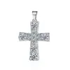 Collar con Colgante de Cruz Oso Amor Cobre Microincrustado Circonita Estilo Europeo y Americano Transfronterizo Cadena para Clavícula Versátil