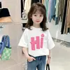 Ropa de Verano para Niños Ropa Elegante para Niñas Camiseta de Manga Corta para Niños Algodón Puro 2026 Modelo Nuevo Camiseta Básica de Manga Media para Niñas