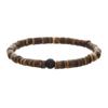 Pulseira simples de miçangas de madeira turquesa transfronteiriça moda masculina versátil de alta qualidade pulseira de miçangas de casca de coco joias masculinas
