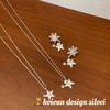 Otoño e Invierno Nuevo Estilo Coreano Estilo Ins Lindos Pendientes de Copo de Nieve y Jengibre Otoño e Invierno Collar Versátil Sentido de Diseño Nicho Mujeres