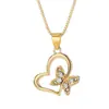 Collar Colgante Mariposa de Amor Incrustado con Diamantes de Europa y América de Venta Caliente Diseño de Lujo Ligero Cadena para Clavícula Versátil de Gama Alta Regalo