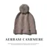 Venta al por mayor de fábrica Cachemira Transfronterizo Otoño e Invierno Estilo Nuevo Tejido de Punto Trenzado Dobladillo Engrosado Cálido con Pompón Gorro Desmontable para la Cabeza