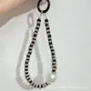 Cadena para Teléfono con Borla y Pedrería Colgante de Perlas de Pedrería Lujoso y Exquisito Cadena de Muñeca con Perlas de Cristal de Gama Alta Lujo Ligero Gama Alta