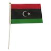 Bandera de Libia bandera bandera de mano asta de plástico poliéster impresión a doble cara ventas directas de fábrica puede muestrear